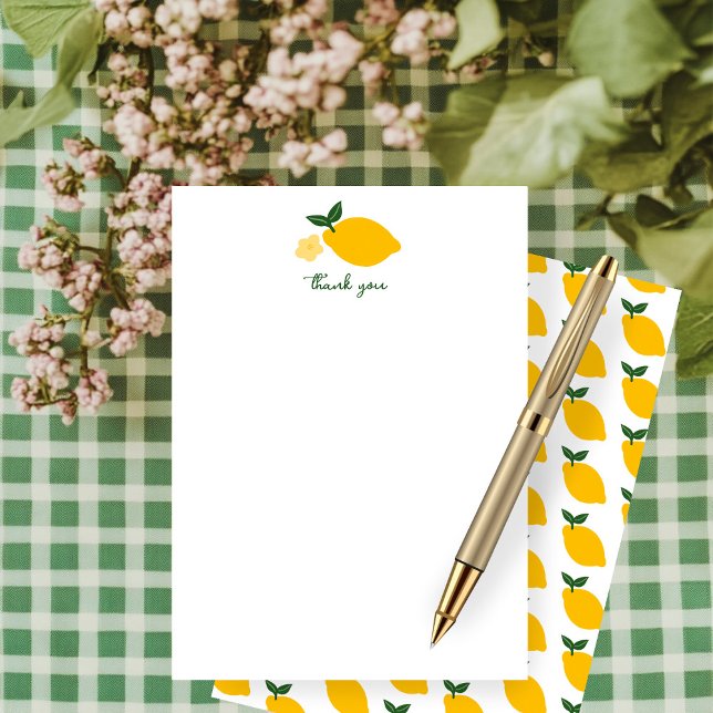 Limoncello Lemonad Citroner PERSONLIG Födelsedag Tack Kort (Limoncello Lemonade Lemons CUSTOM Birthday Personalized Stationery Thank You Note Card
)