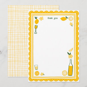 Limoncello Lemonad Citroner SPECIAL Anpassad Brudt Tack Kort