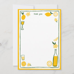 Limoncello Lemonad Citroner SPECIAL Anpassad Brudt Tack Kort