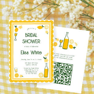 Limoncello Lemonade ANPASSNINGSBAR QR-Möhippa Inbjudningar