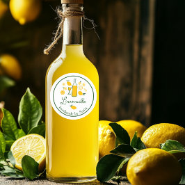 Limoncello Lemonade Lemon Handmade Craft ANPASSNIN Runt Klistermärke