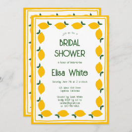 Limoncello Lemons ANPASSNINGSBAR QR-kodMöhippa Inbjudningar