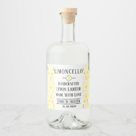Limoncello Liqueur Finare Bröllop Guest Favoriter Spritflaskor Etikett