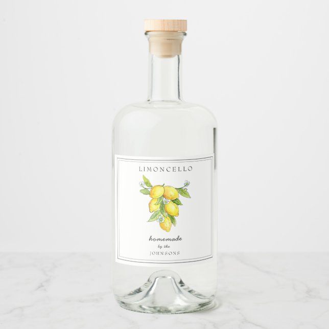 Limoncello med italienska stil Lemon Spritflaskor Etikett (Framsida)
