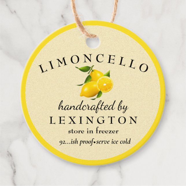 Limoncello Modern för en Flaska Gåvor Etiketter (Framsida)
