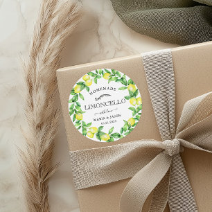 Limoncello Monogram för klassisk rund etikett