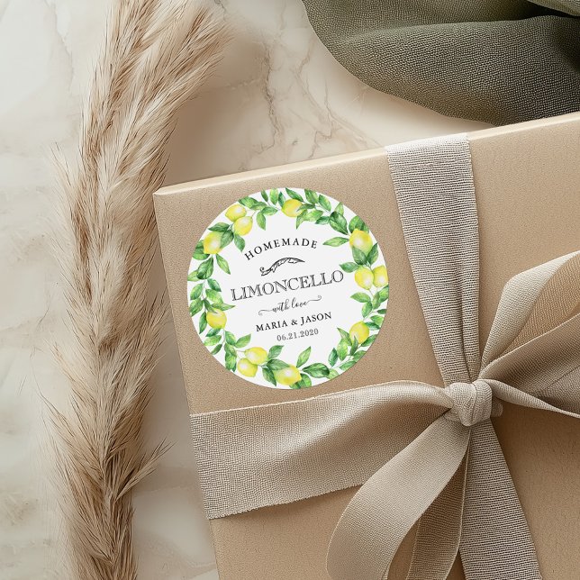 Limoncello Monogram för klassisk rund etikett (Skapare uppladdad)