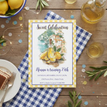 Limoncello Positano italiensk födelsedagsinbjudan