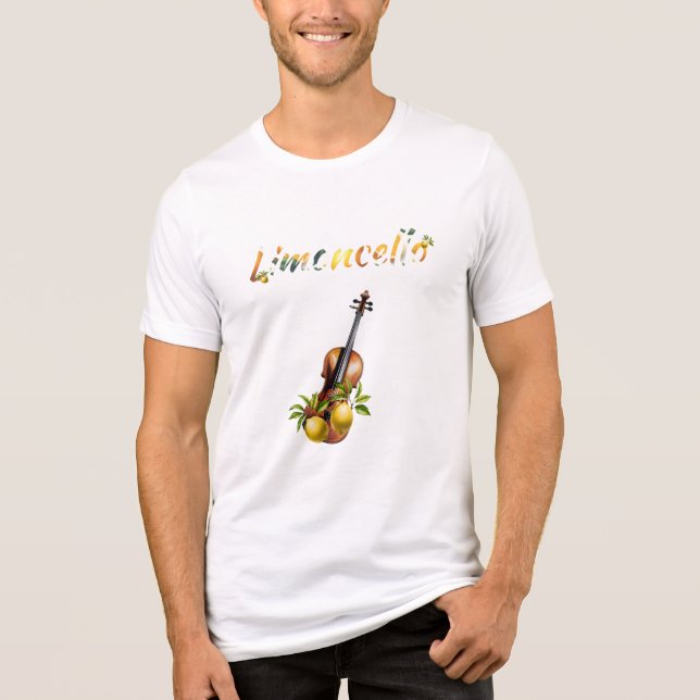 Limoncello roligt lemon cello leker på ord t-shirt (Framsida)