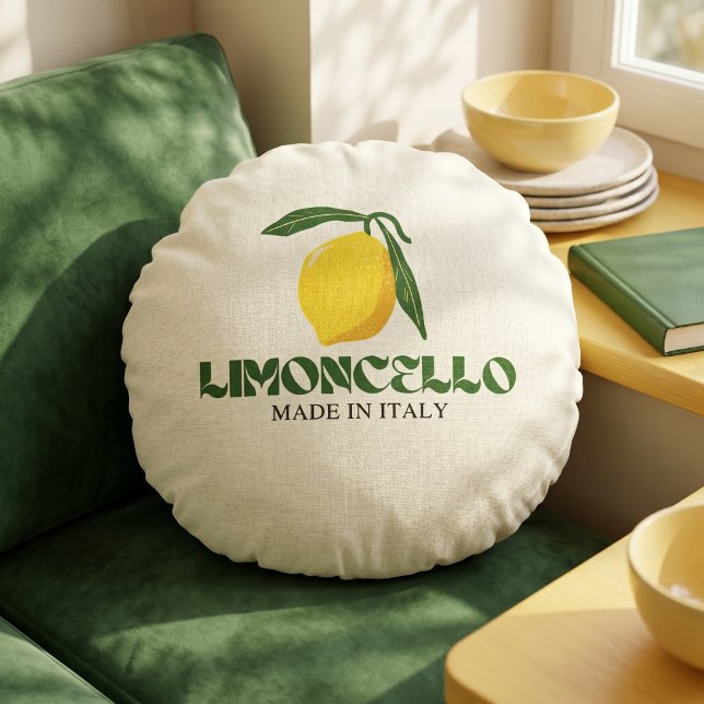 Limoncello Rund Kudde (Skapare uppladdad)
