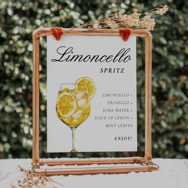 Limoncello Spritz-tecken Namnteckning Drink Poster (Skapare uppladdad)