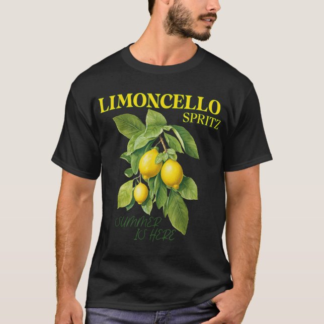 Limoncello Spritz X Lemon Liqueur Lemon Likör T Shirt (Framsida)