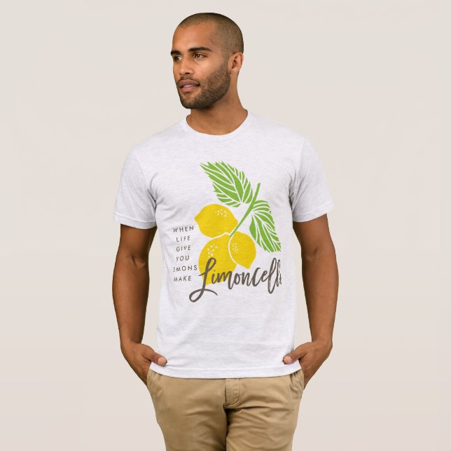 Limoncello T shirt, när ge är du citroner T Shirt (Hel framsida)