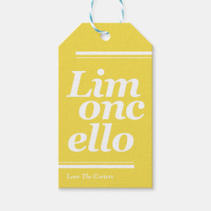 Limoncello Tack Bröllop Gift Märkres Presentetikett
