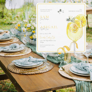 Limoncello Tropical Repetitionsmiddag Square Inbjudningar