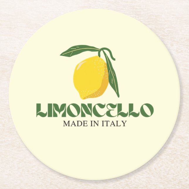 Limoncello Underlägg Papper Rund (Framsidan)