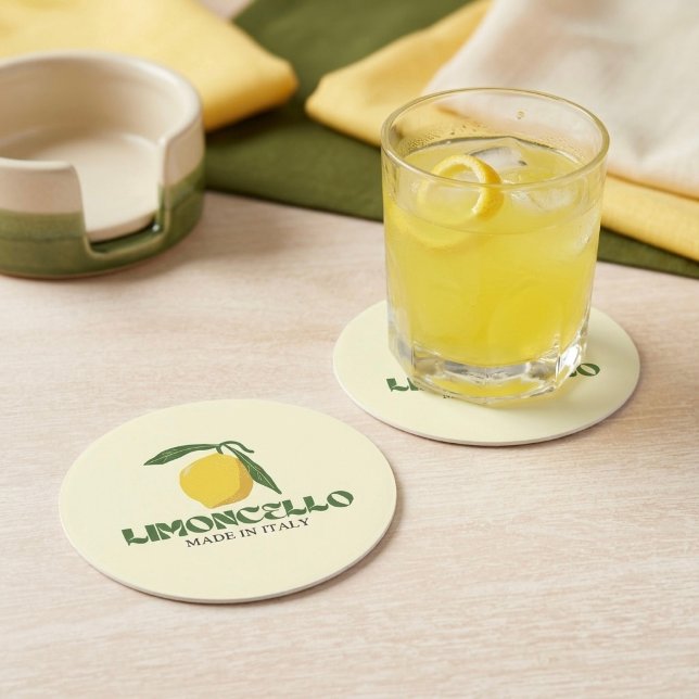 Limoncello Underlägg Papper Rund (Skapare uppladdad)