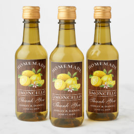 Limoncello Wood Tack Mini Flaska-etiketter Vinetikett