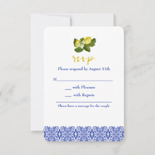 Limone I italiensk lemon- och Blue Tile-OSA kort