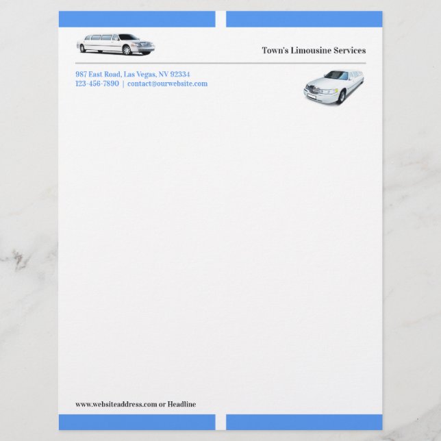 Limousine Letterhead Brevhuvud (Framsida)