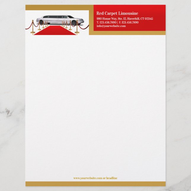 Limousine Letterhead Brevhuvud (Framsida)