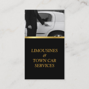 Limousine, Limo, eget kort, drivrutinstjänst Visitkort