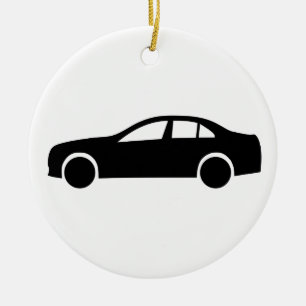 Limousine Silhouette Julgransprydnad Keramik