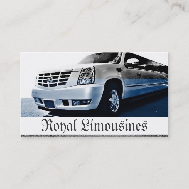 Limousiner, Limo Services, Affärskort av drivrutin Visitkort (Framsida)