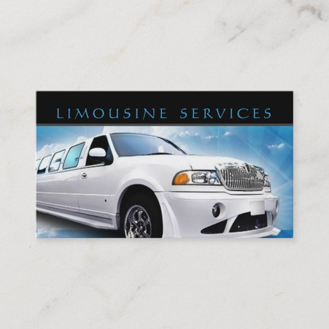 Limousiner, Limo Services, Affärskort av drivrutin Visitkort (Framsida)