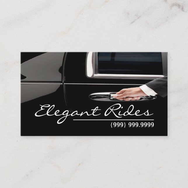 Limousines Limo Car Services Driver Business Card Visitkort (Framsida)