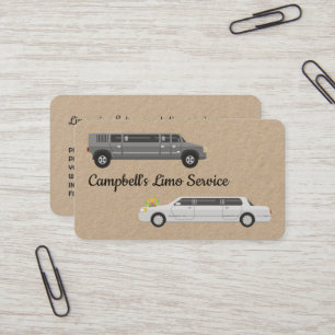 Limousinine för Limo Service Visitkort
