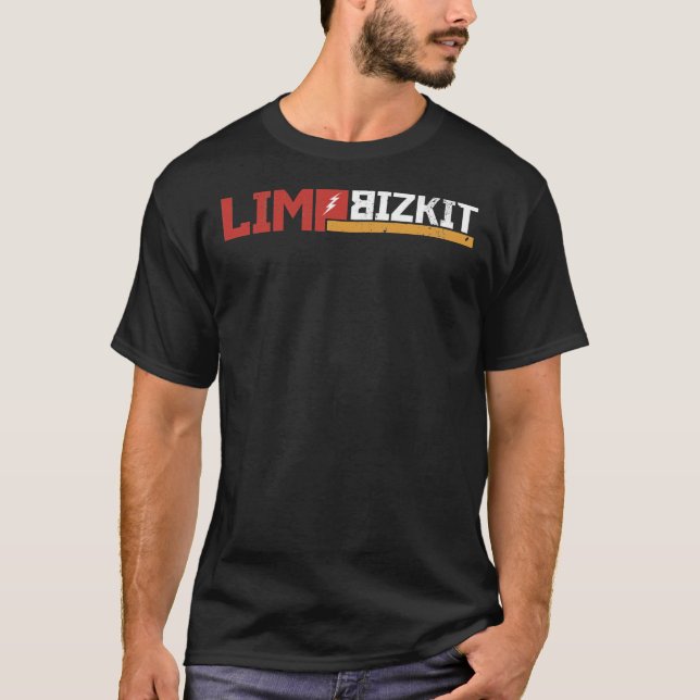 Limp Bizkit Grunge Rapcore Logotyp Merch   T Shirt (Framsida)