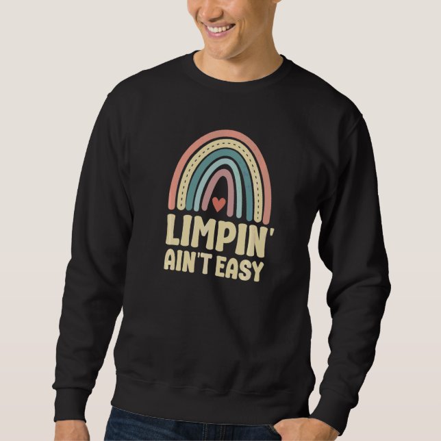 Limpin Ain't Easy  Benbrott  3 Lång Ärmad Tröja (Framsida)