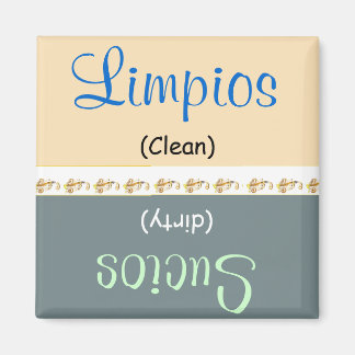 Limpios /Sucios Dishwasher /Lavaplatos Magnet