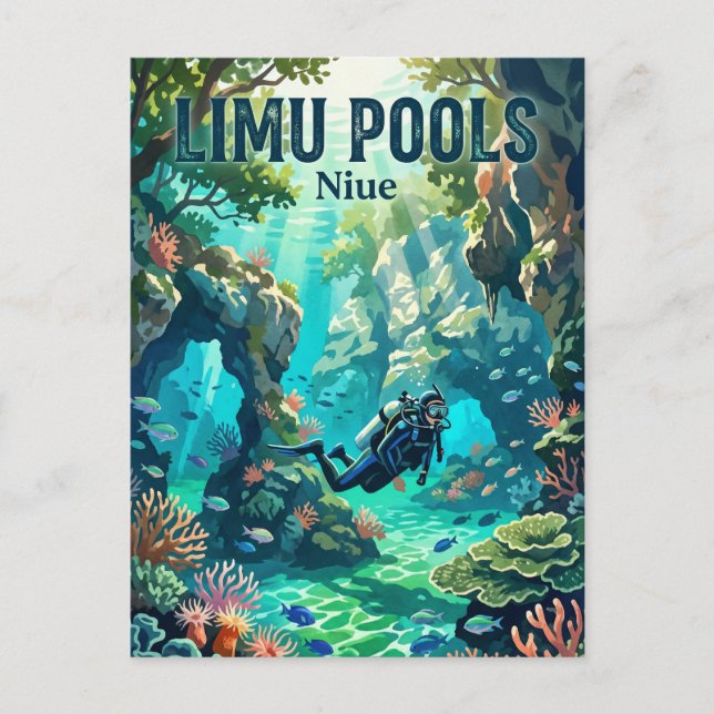 Limu Pools Niue Vykort (Framsida)
