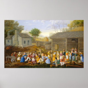 Lin Scutching Bee - Linton Park Fine Art Poster