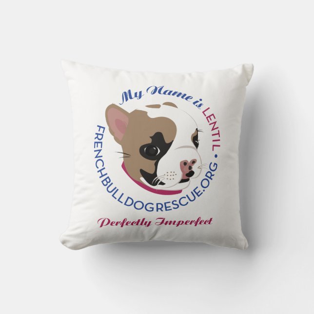 Lin som perfekt är ofullbordat kudde (Framsida)