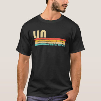 LIN Surname Funny Retro Vintage 80S 90S Birthday R T Shirt