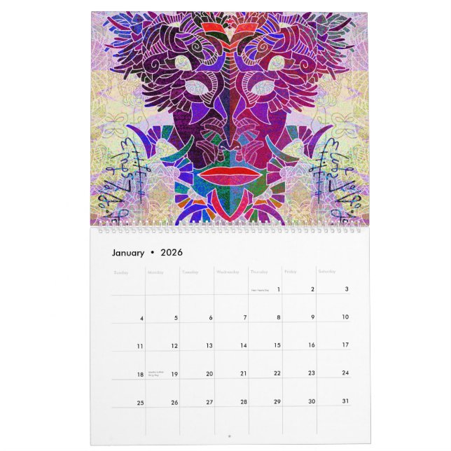 Lin Tarczynskis Maskyrinter-kalender för 2026 Kalender (Jan 2026)