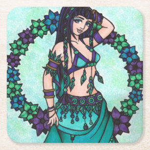 Lina Belly Dancer Underlägg Papper Kvadrat