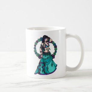 Lina Flower Goddess Belly Dancer Art Kaffemugg