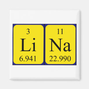 Lina Periodiska magneten bord namn Magnet