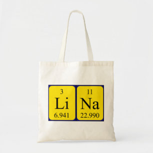 Lina Periodiska påsen bord namn Tygkasse