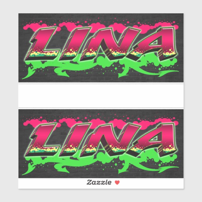 Lina Vorname Name Graffiti Aufkleber Sticker Klistermärken (Ark)