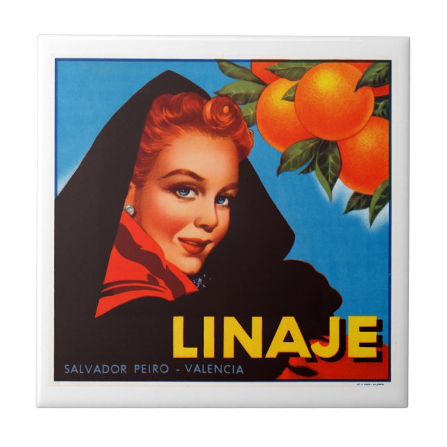 Linaje citrus kakelplatta (Framsidan)