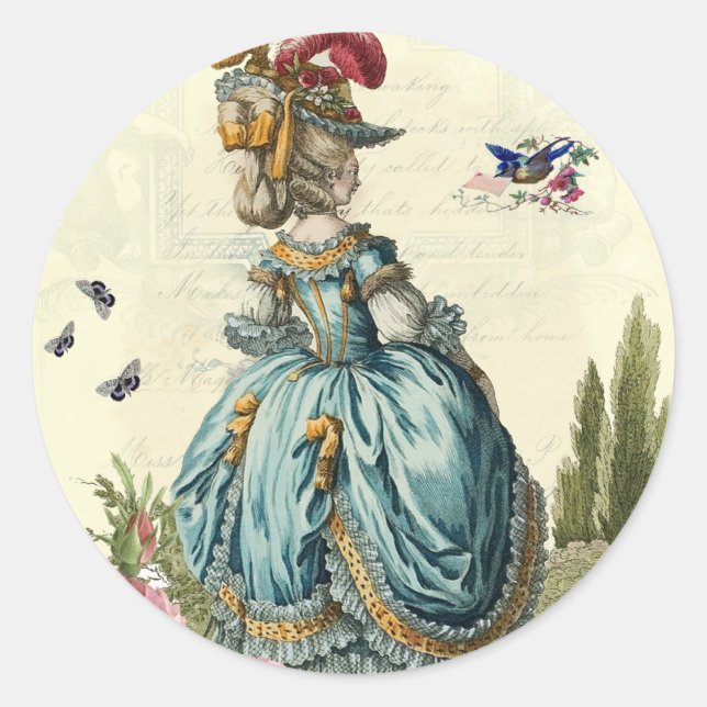 l'inbjudan (runda) runt klistermärke (Framsida)