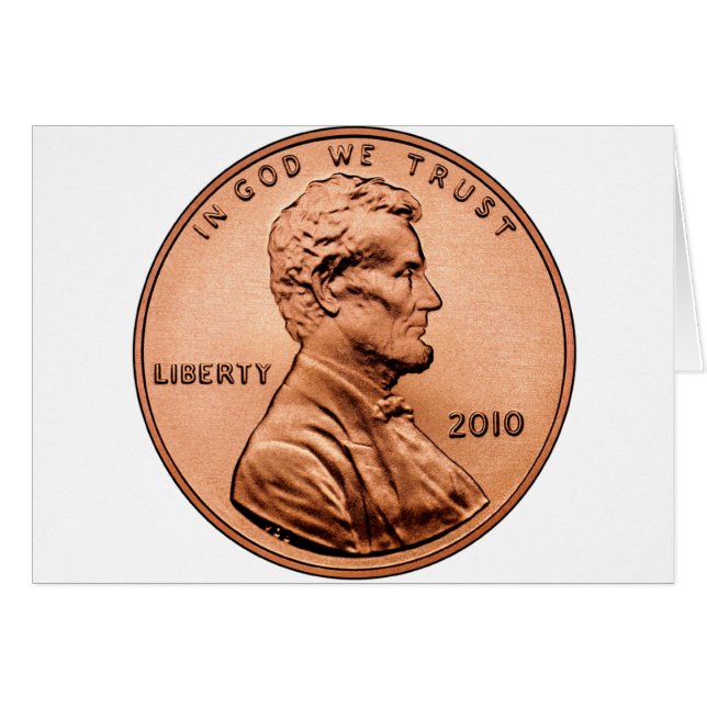 LINCOL PENNY HÄLSNINGSKORT (Framsidan Horizontal)