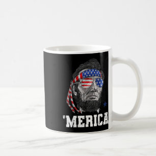 Lincoln 4:e juli Merica Manar Women American Flagg Kaffemugg
