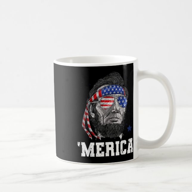 Lincoln 4:e juli Merica Manar Women American Flagg Kaffemugg (Höger)
