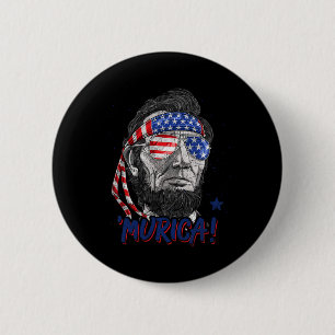 Lincoln 4:e juli Murica Manar Women American Flagg Knapp